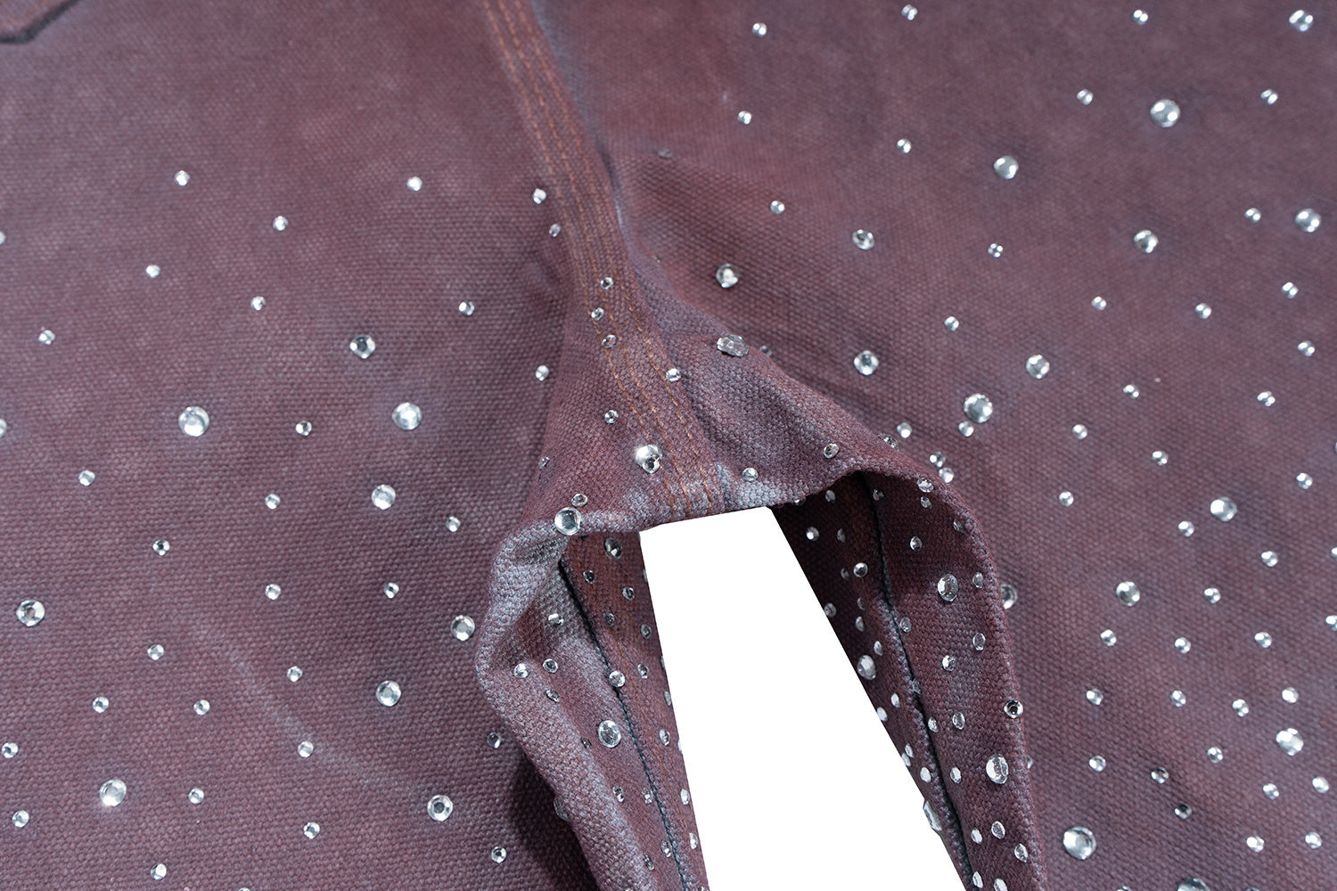 Omirad Studded Denim Shorts | Rhinestone Embellished Baggy Fit
