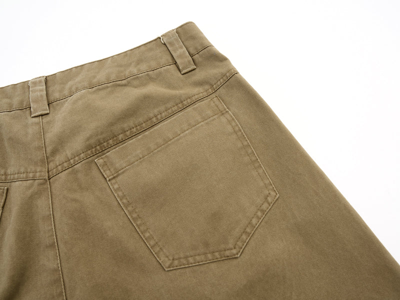 Minimalist Wide-Leg Canvas Trousers | Sculpted Silhouette