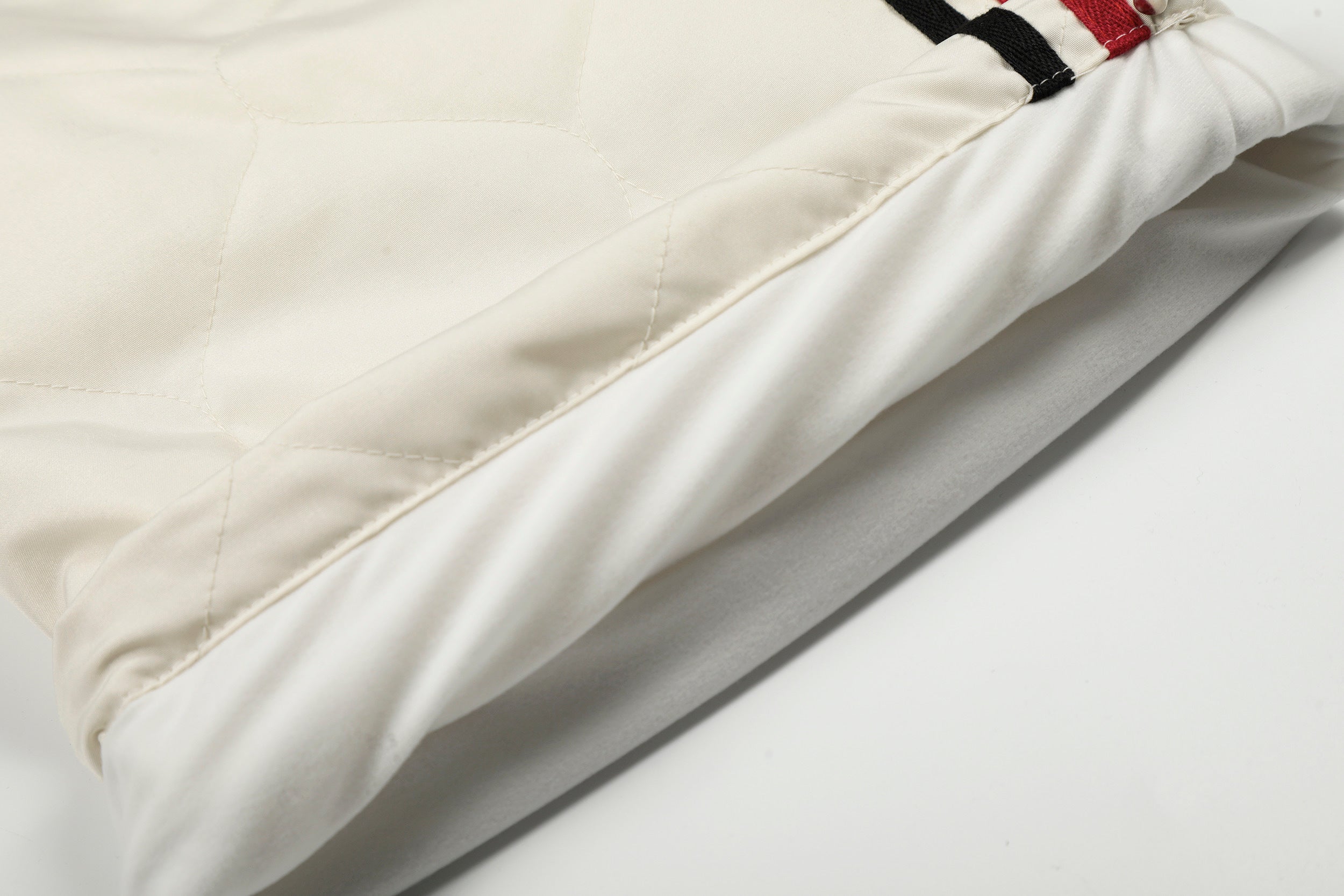 Quilted Wide-Leg Track Pants with Racing Stripes