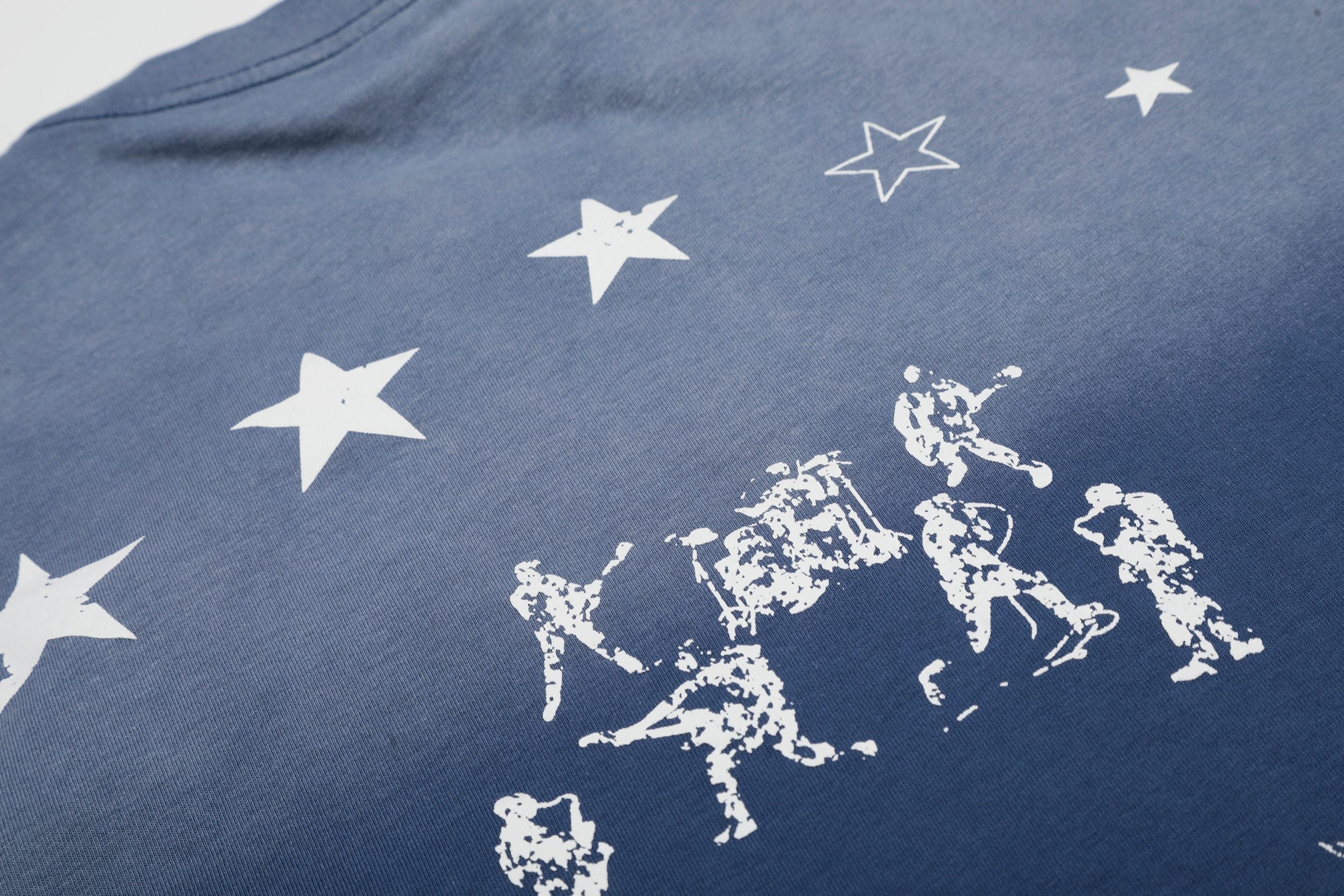 Omirad Star Fade Back Graphic Tee | Gradient Washed Cotton