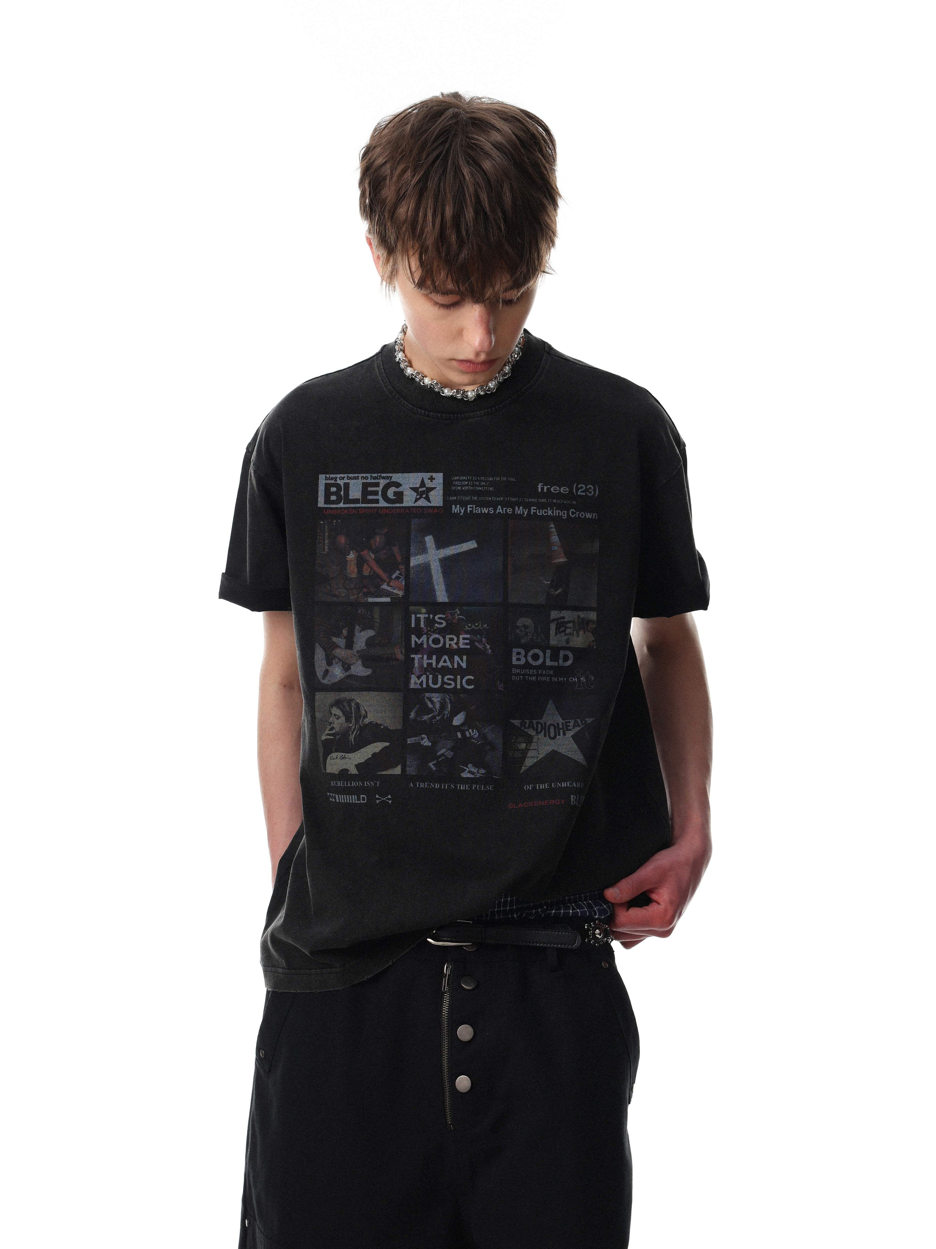 Omirad More Than Music Vintage Washed Graphic T-Shirt