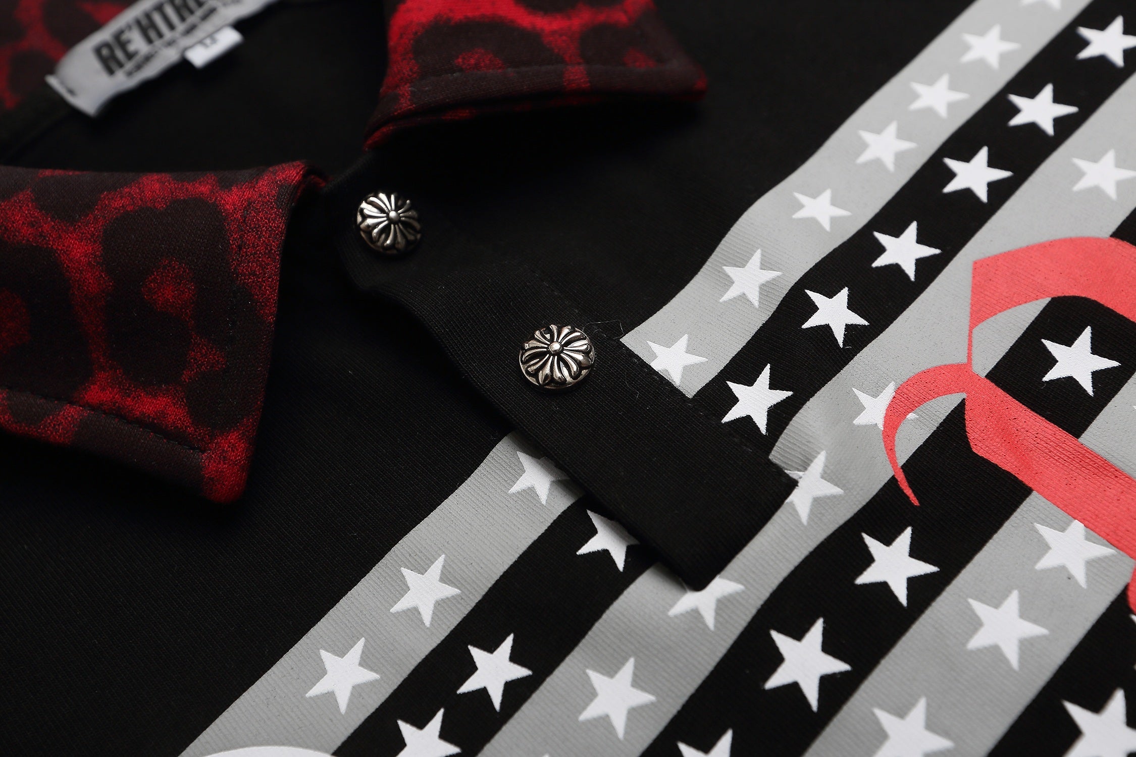 Leopard Collar Graphic Polo Shirt | Y2K Streetwear R1