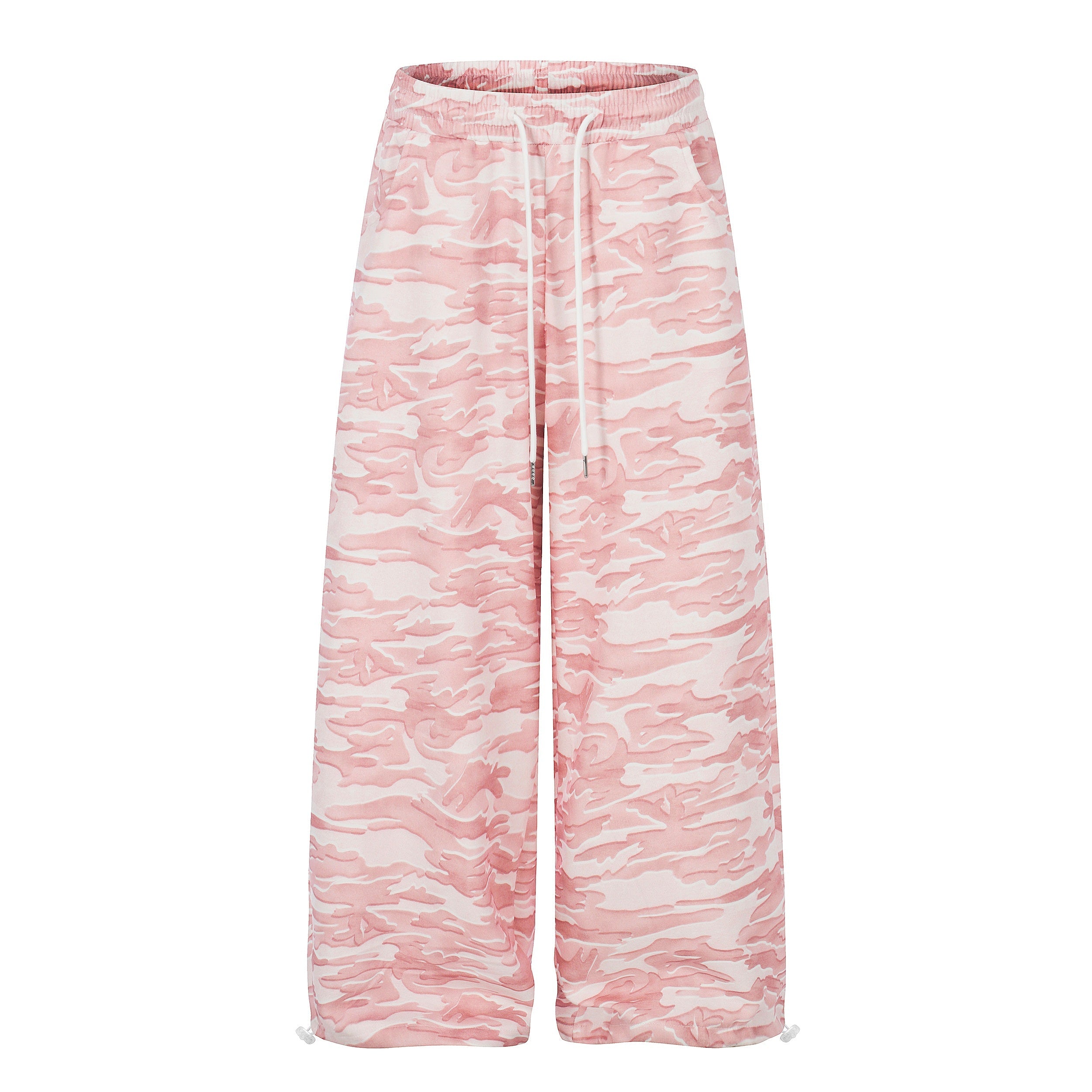 Pink Camo Wide-Leg Sweatpants | Oversized Streetwear Pants