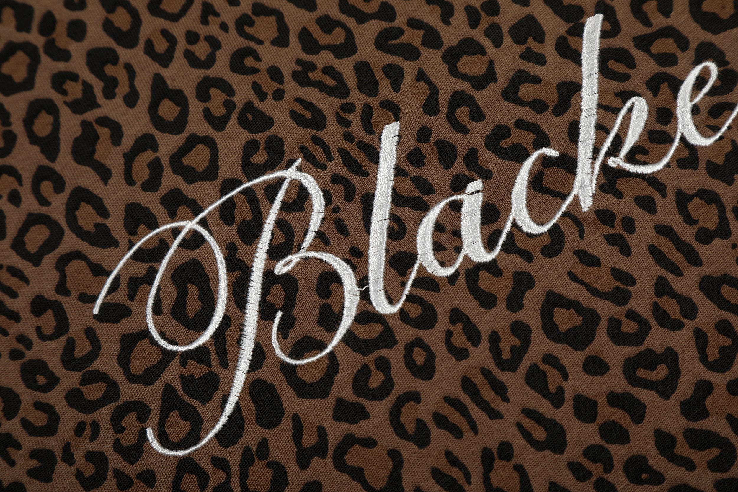 Omirad Leopard Print Script Polo Tee | Streetwear Polo Shirt
