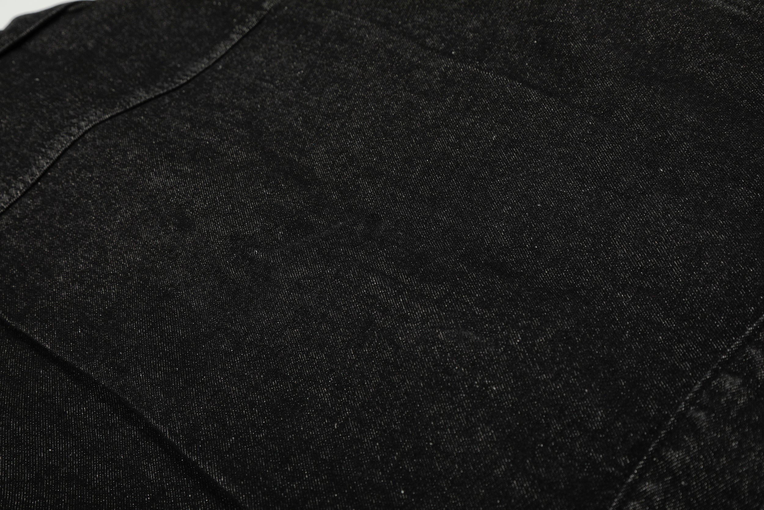 Metal Buckle Pleated Black Denim Jacket | Cropped Boxy Fit