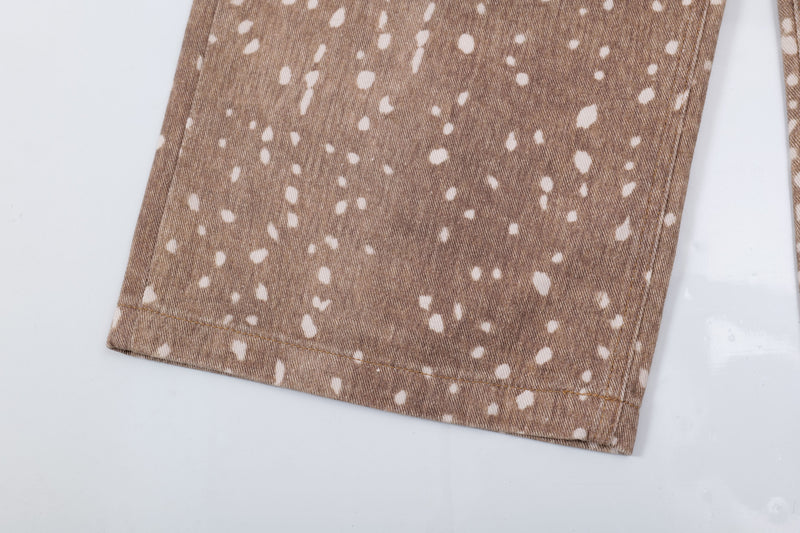 Omirad Fawn Print Wide-Leg Jeans | Spotted Denim
