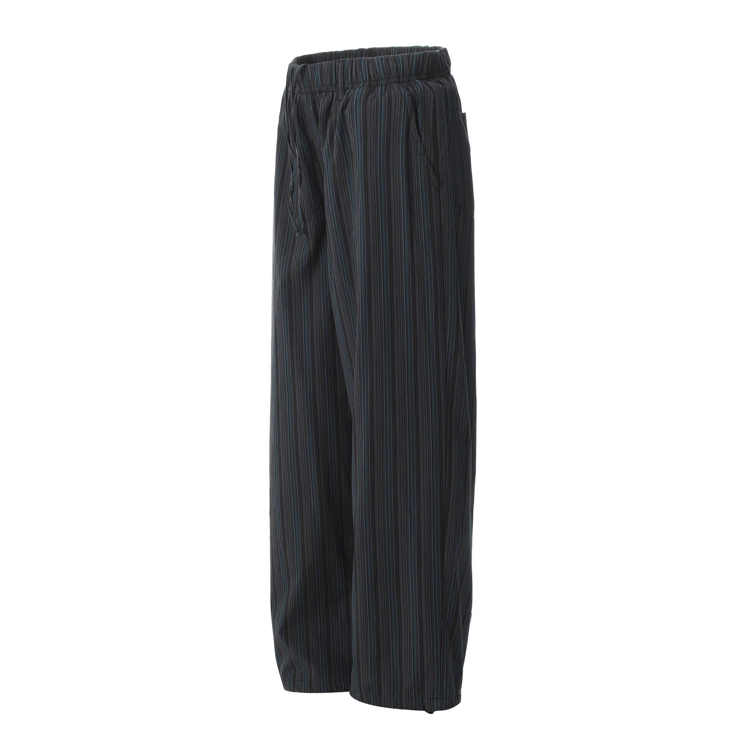 Omirad Striped Relaxed Wide-Leg Cotton Pants
