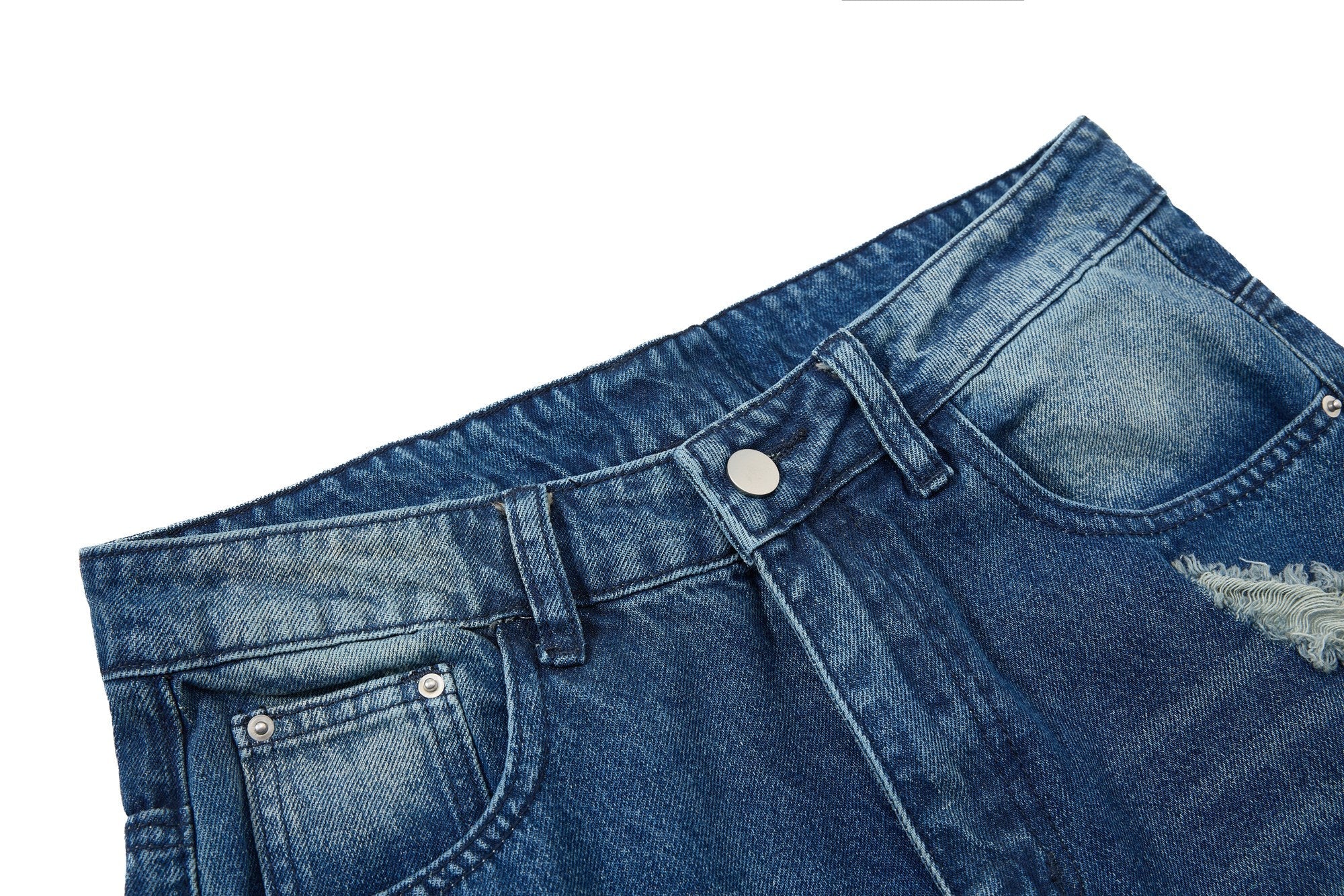 Omirad Distressed Wide-Leg Jeans | Oversized Ripped Denim