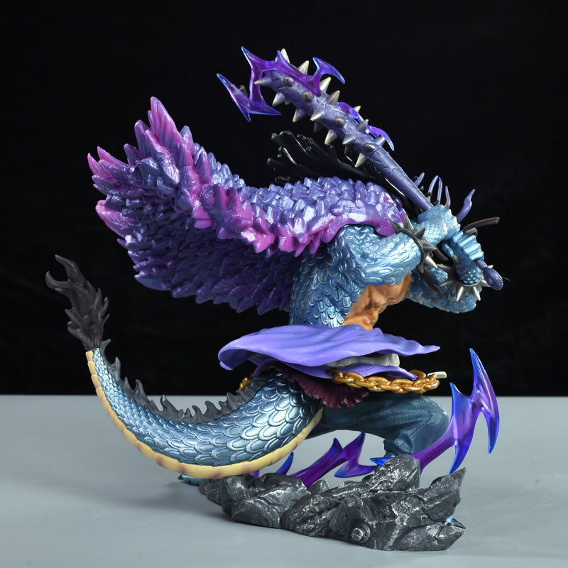 Kaido Dragon Form Action Figurine – 27cm with Spiked Armor and Weapon, Limited Edition – Perfect for One Piece Fans