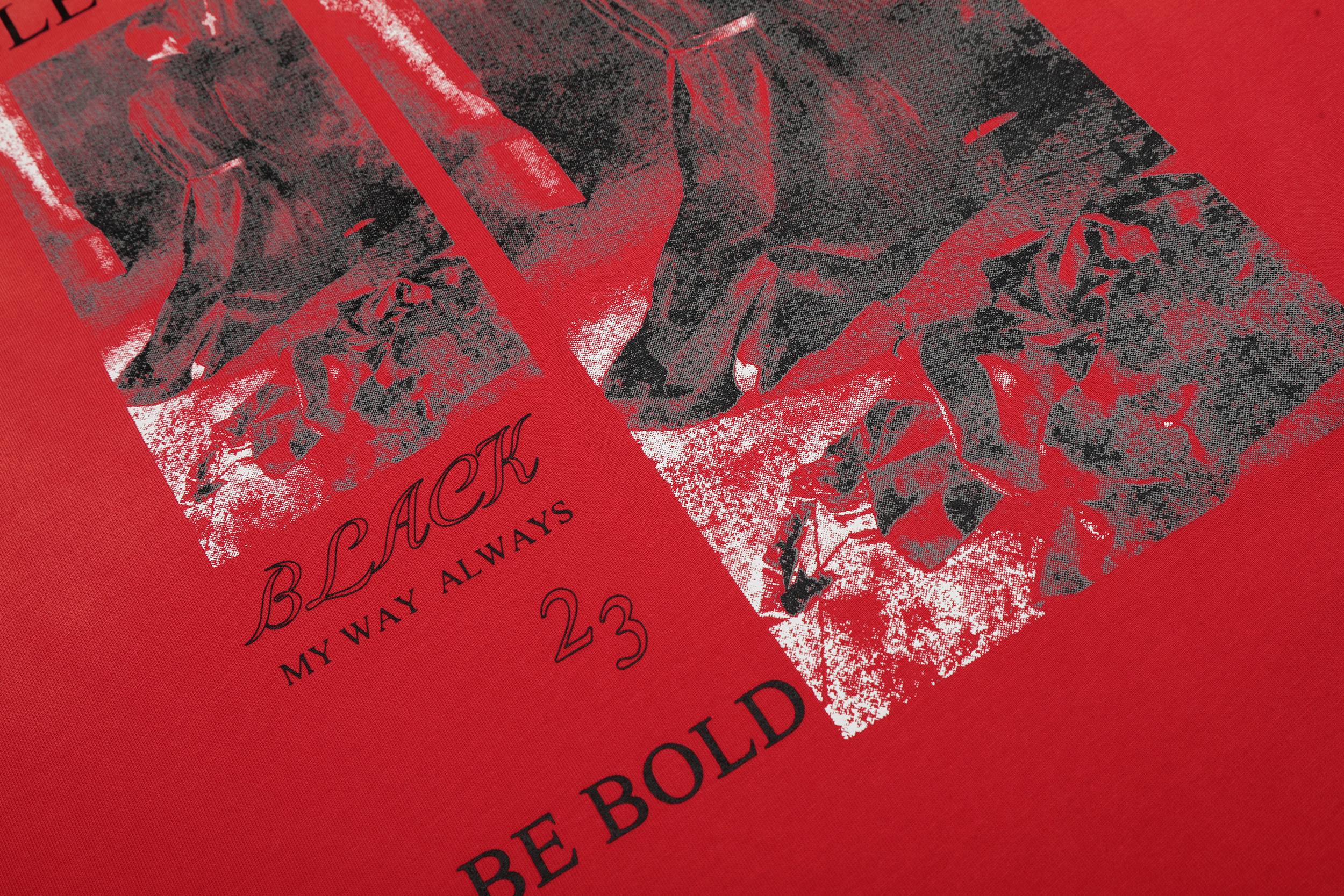 Omirad Vintage Distressed Red Graphic Tee | Streetwear