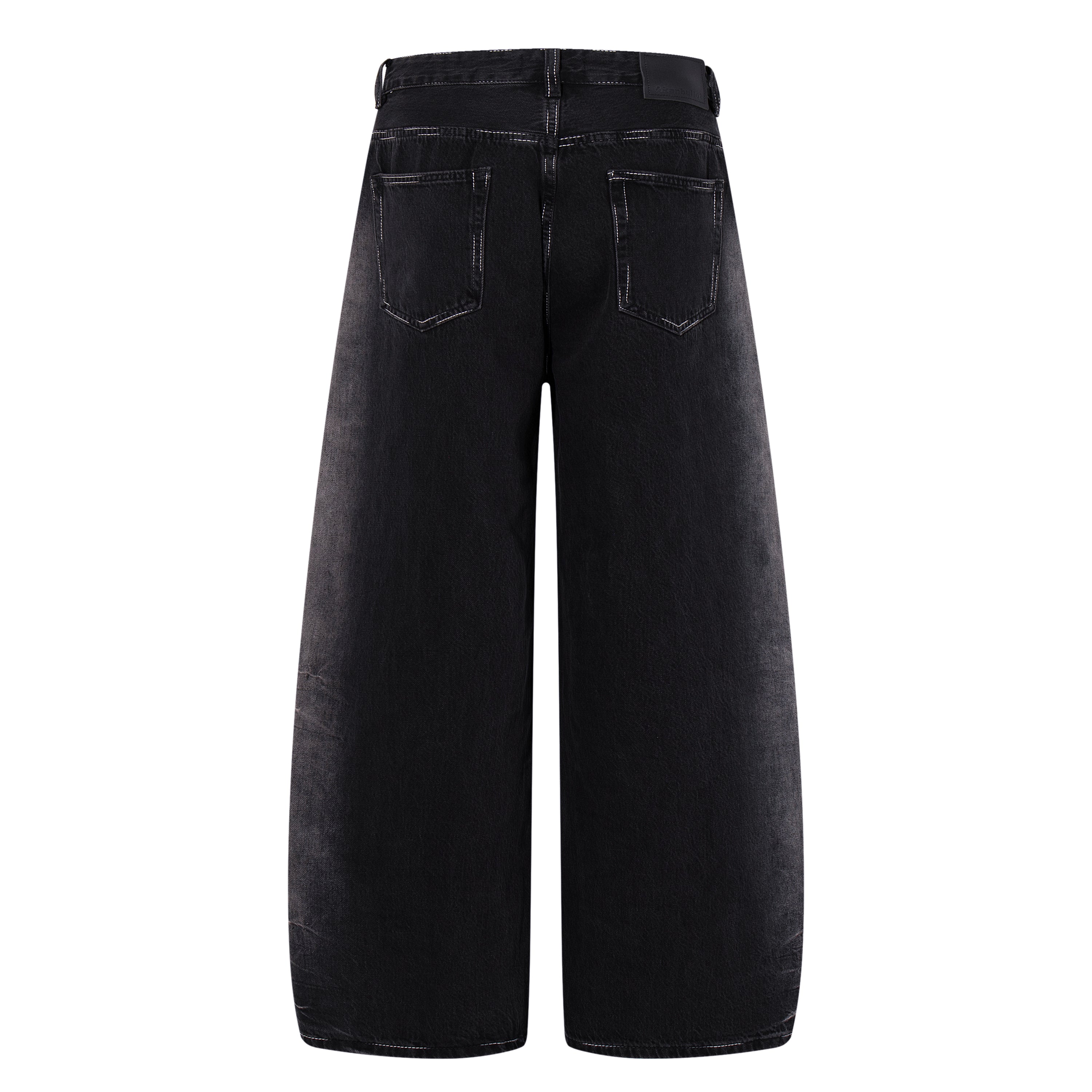 Omirad Minimal Fade Wide-Leg Jeans | Dark Wash Streetwear Denim