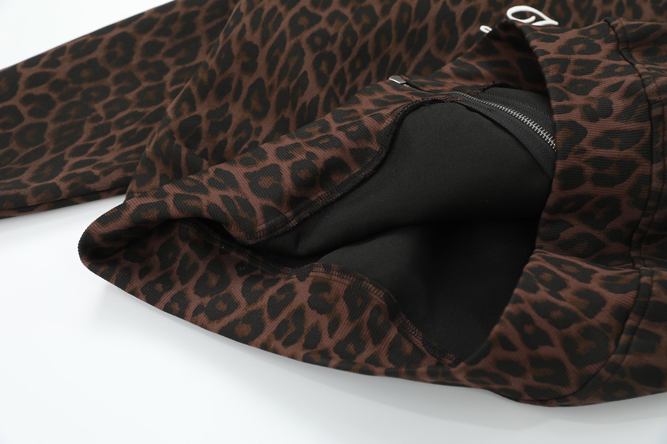 Omirad Leopard Crest Zip Hoodie | Street Varsity Style