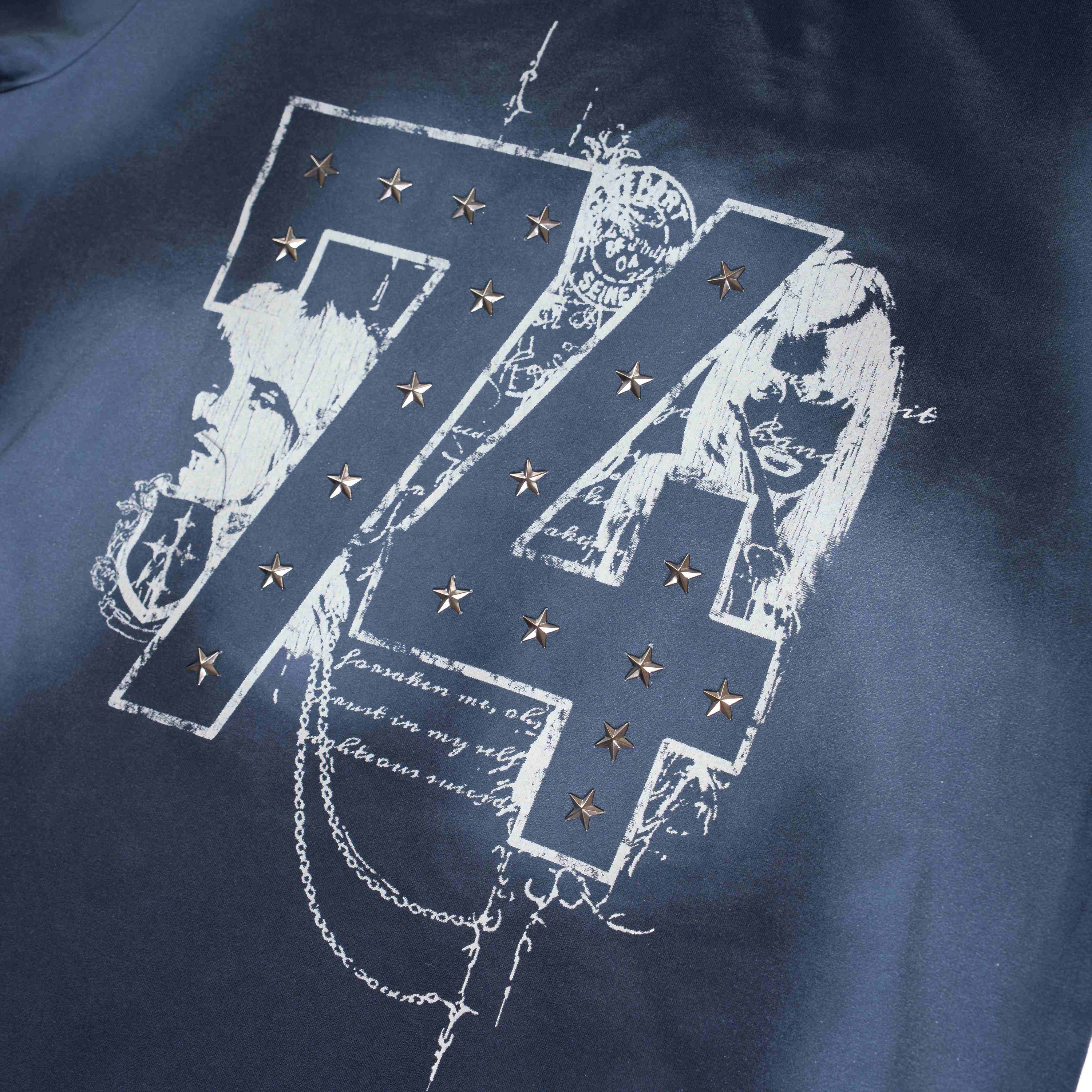 Omirad 74 Star Distressed Graphic Tee | Vintage Wash Streetwear
