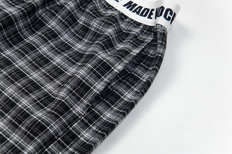 Made No Choice Plaid Wide-Leg Lounge Pants | 100% Cotton