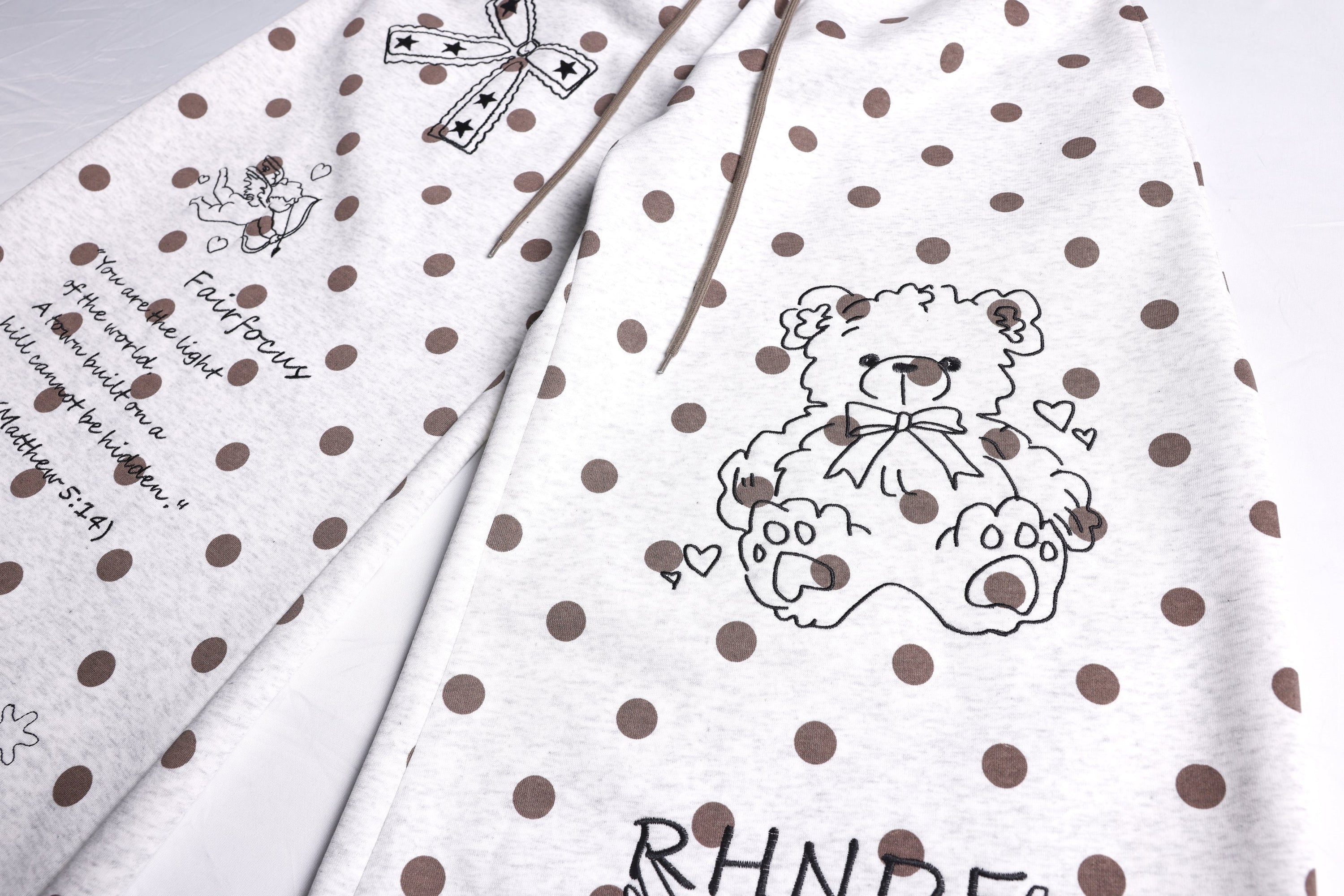 Y2K Graphic Polka Dot Wide-Leg Sweatpants | Omirad