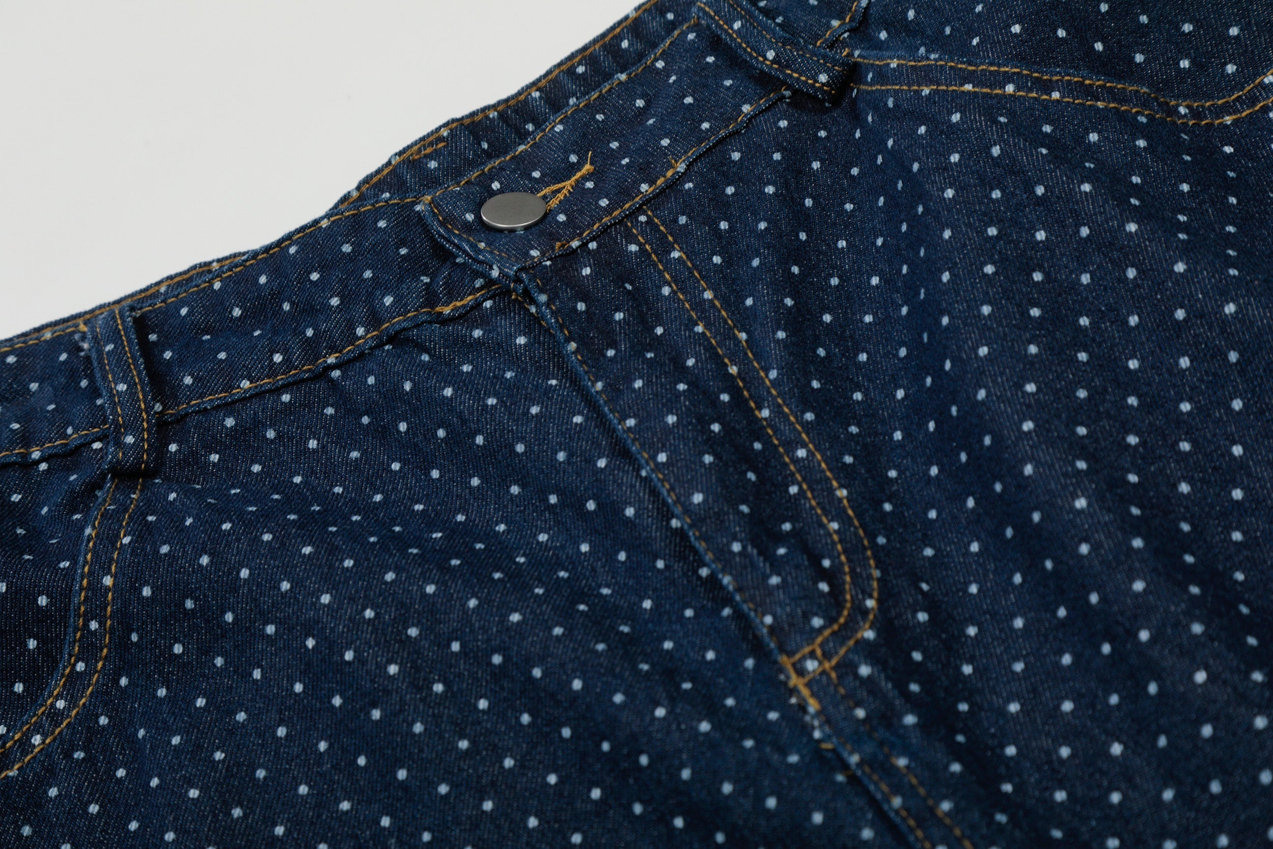 Polka Dot Denim Cargo Shorts | Wide Fit Streetwear