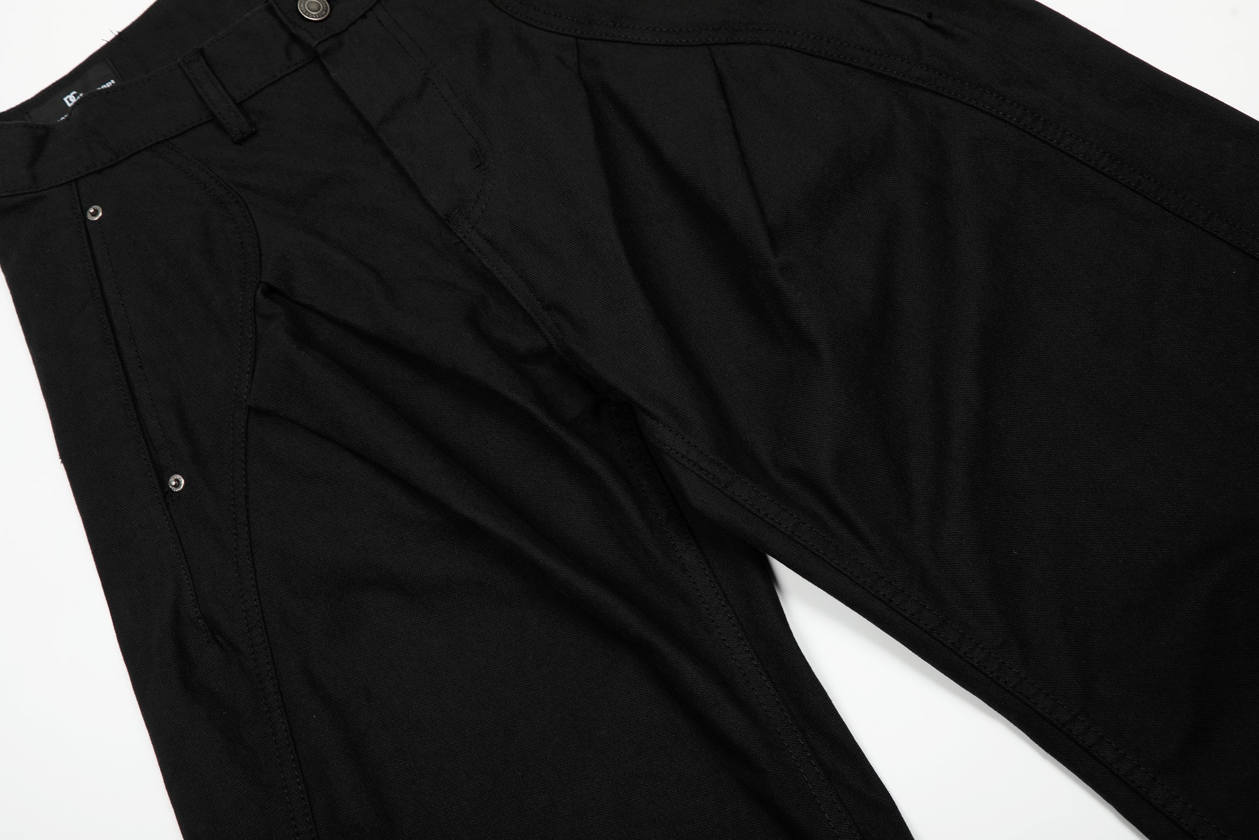 Sculpted Wide-Leg Pants | Curved Panel Cotton Trousers