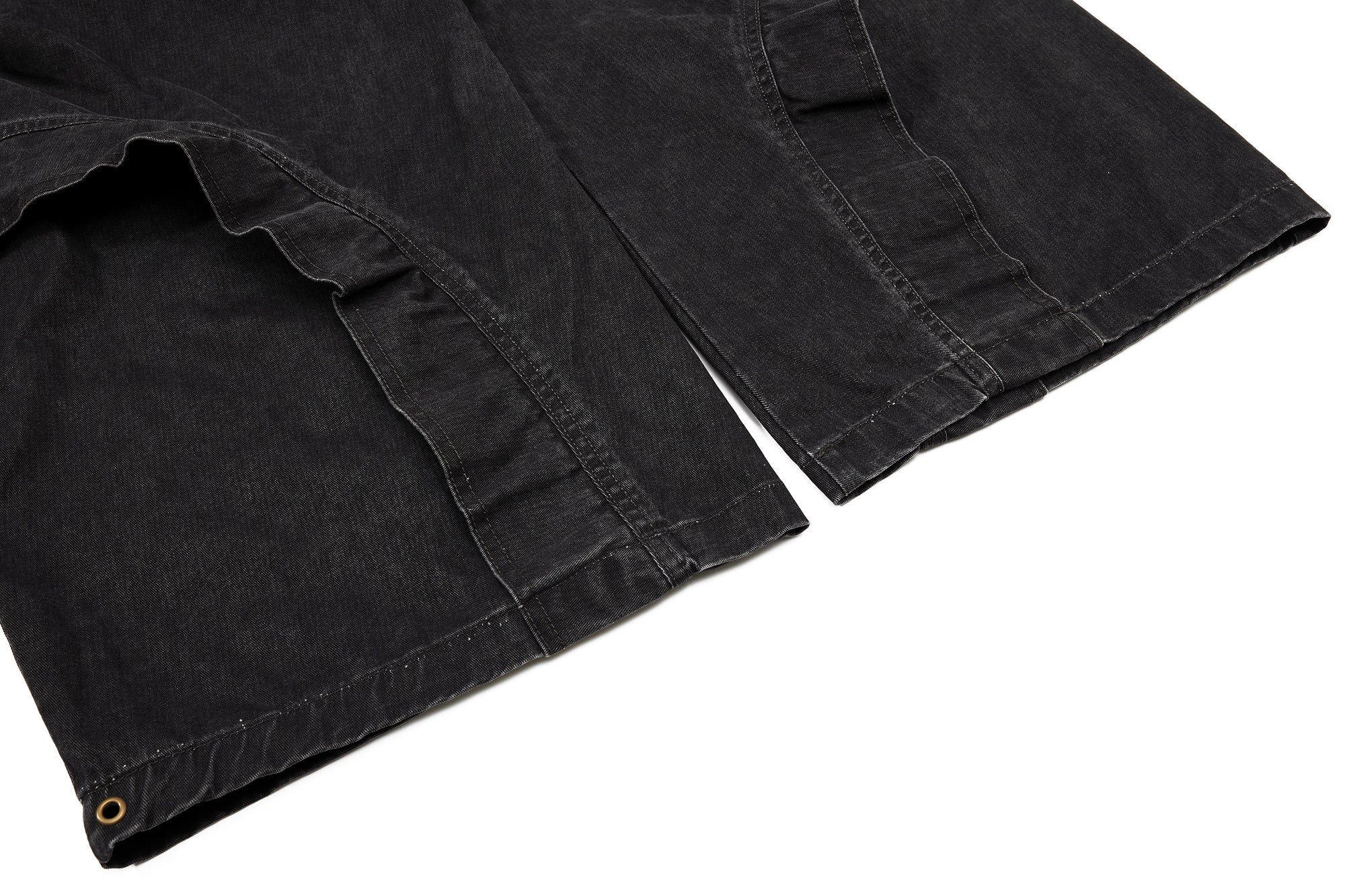 Multi-Zip Panel Cargo Denim Pants | Wide-Leg Streetwear
