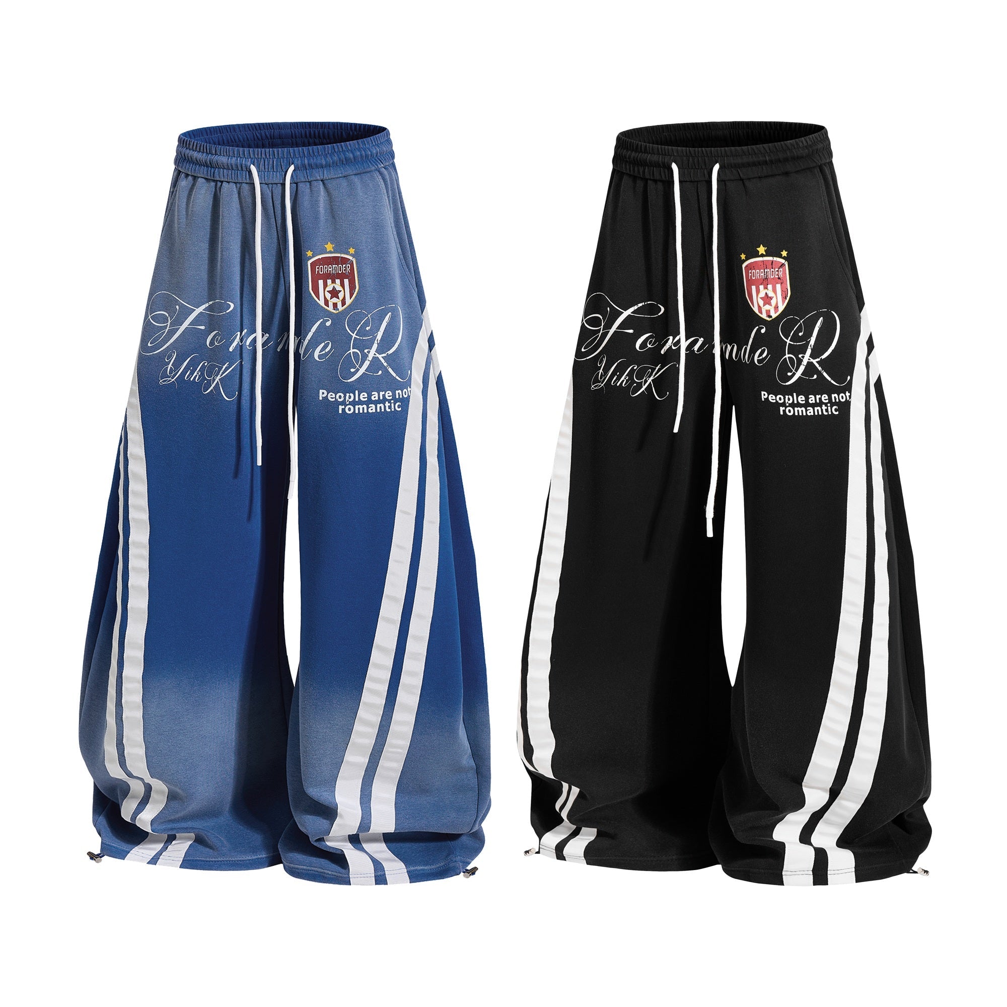 Gradient Track Balloon Pants | Y2K Oversized Streetwear