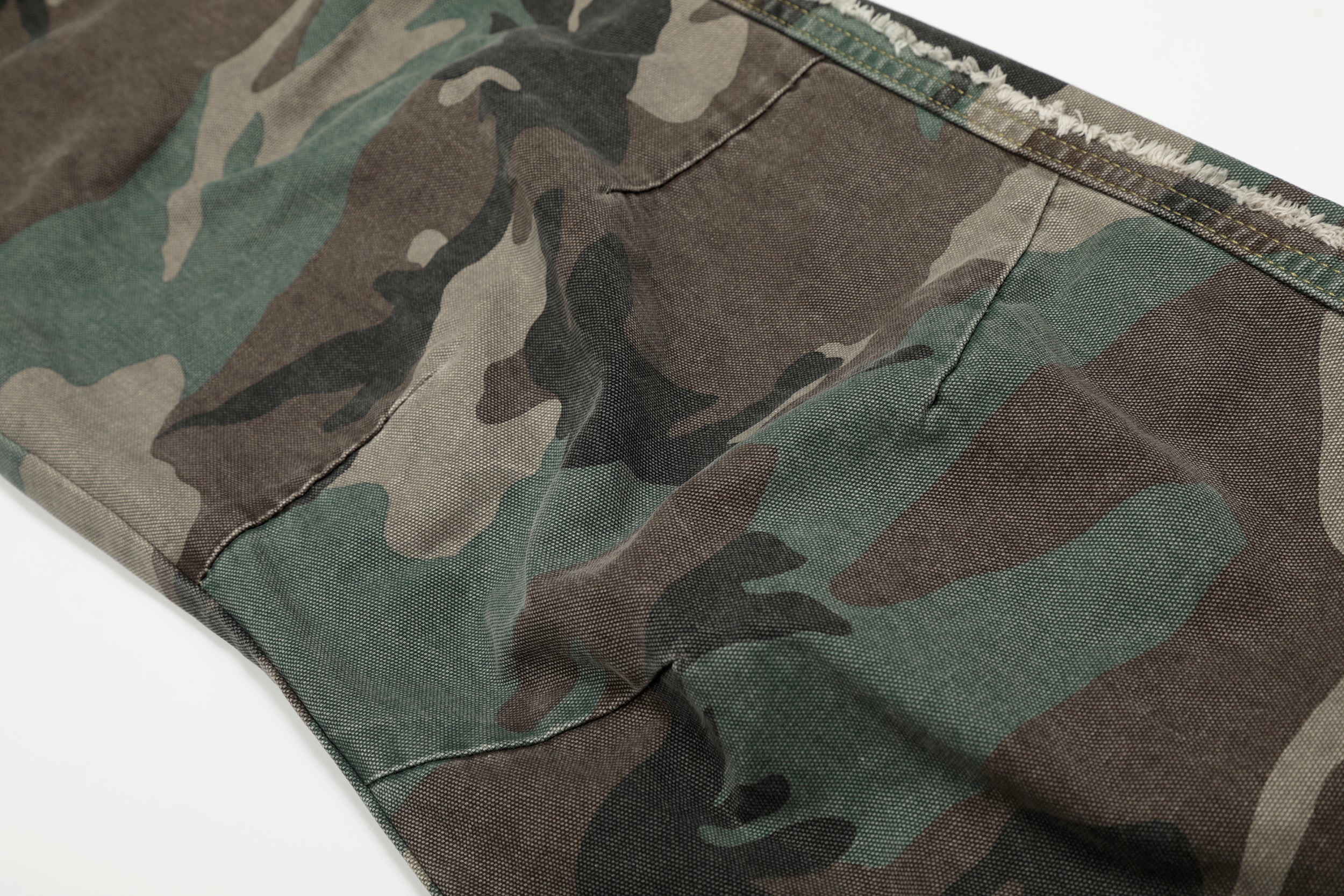 Omirad Double-Waist Camo Cargo Jeans | Wide-Leg Streetwear