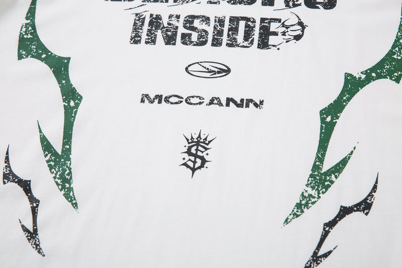 Demons Inside Gradient Graphic Long Sleeve Tee | McCann