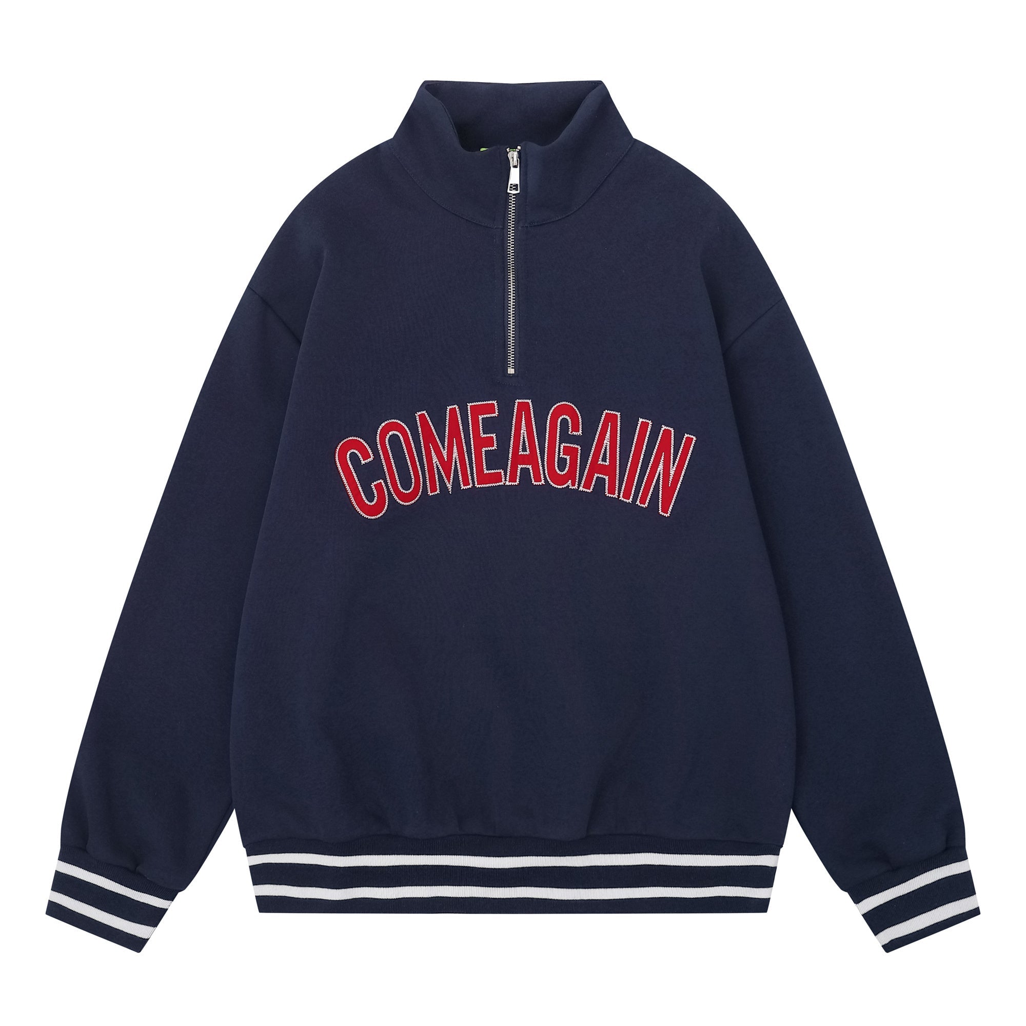 Varsity Half-Zip Mockneck Sweatshirt | Collegiate Streetwear