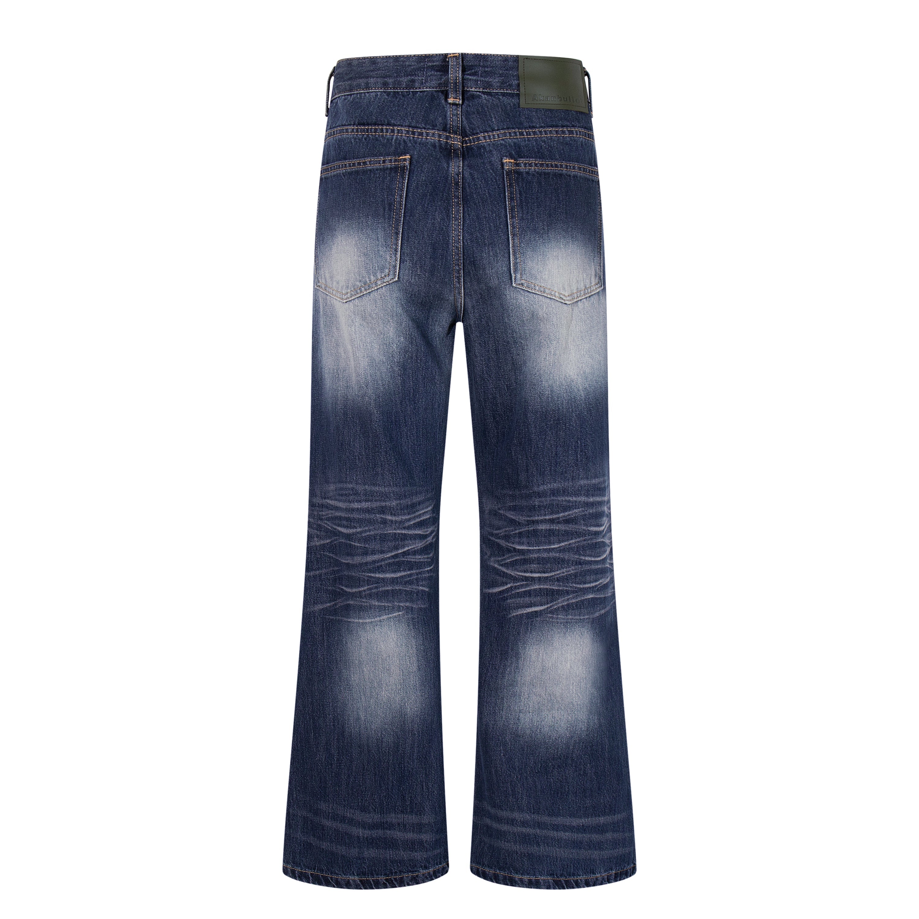 Gradient Fade Split-Hem Wide-Leg Jeans | 100% Cotton Denim