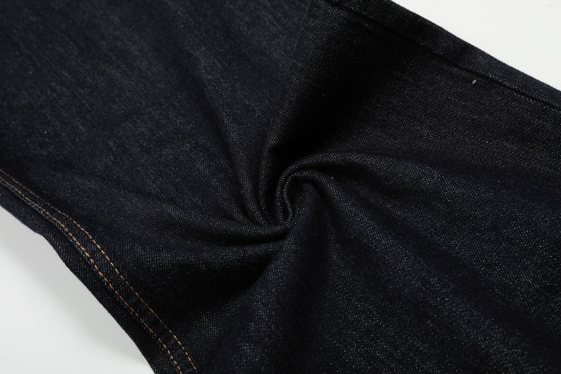 Omirad Studded Dark-Wash Wide-Leg Jeans | SEAKOFF