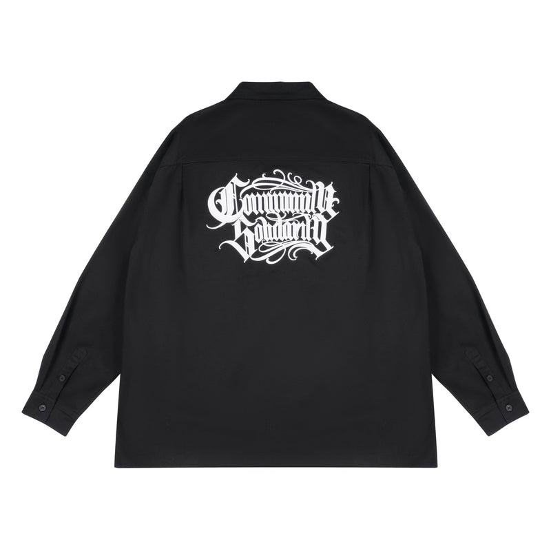 Omirad Gothic Logo Work Shirt | Oversized Streetwear