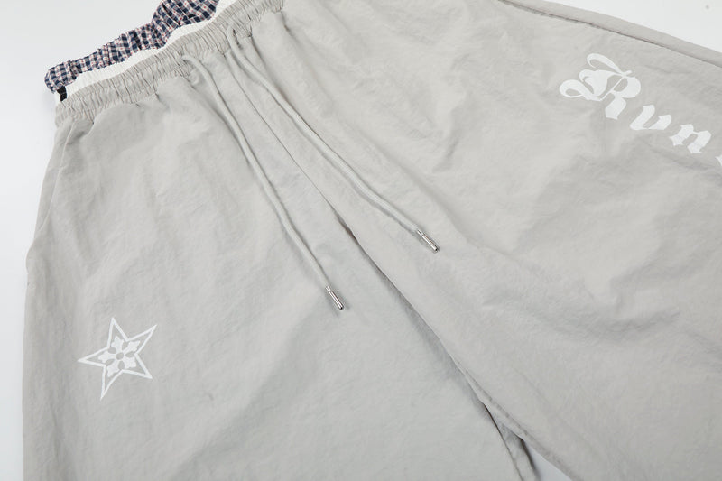 Script Logo Wide-Leg Nylon Pants | Streetwear Joggers