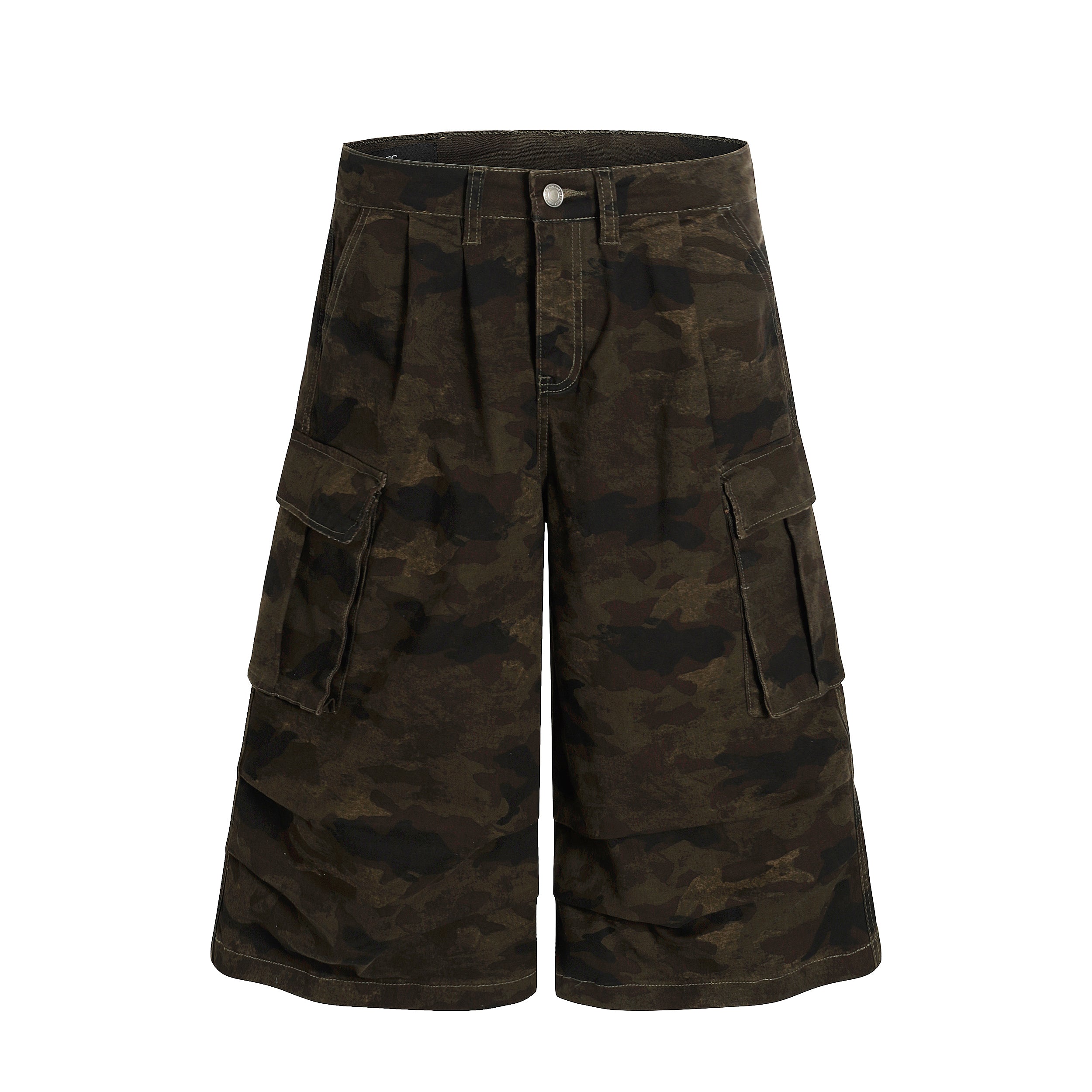Omirad Wide-Leg Camo Cargo Shorts | Oversized Utility Fit
