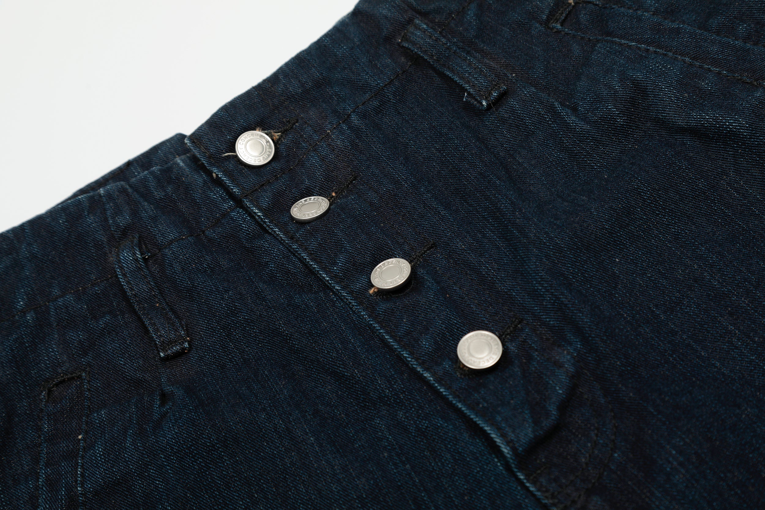 Omirad Split-Waist Wide-Leg Denim Jeans | Dark Wash