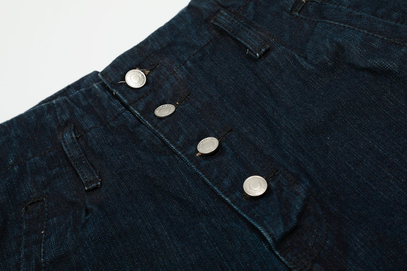 Omirad Split-Waist Wide-Leg Denim Jeans | Dark Wash