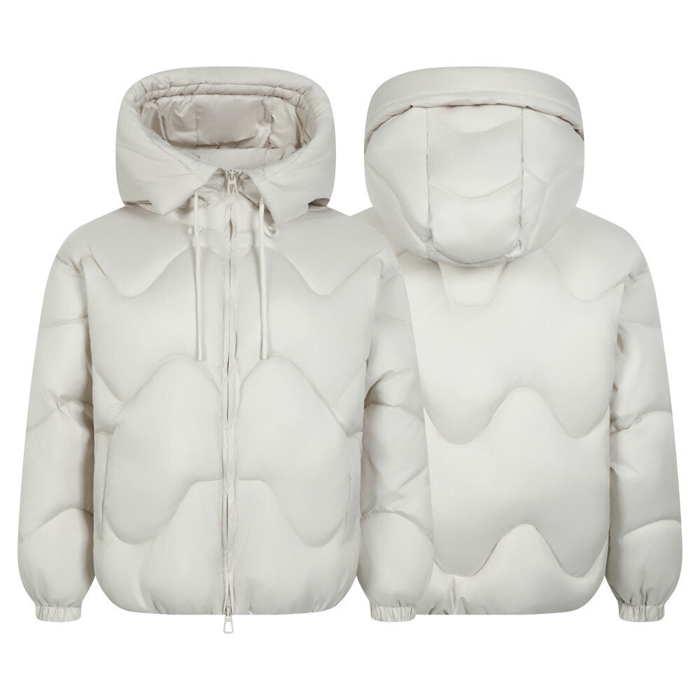 Omirad Wave-Stitch Hooded Puffer Jacket | Men's Winter Coat