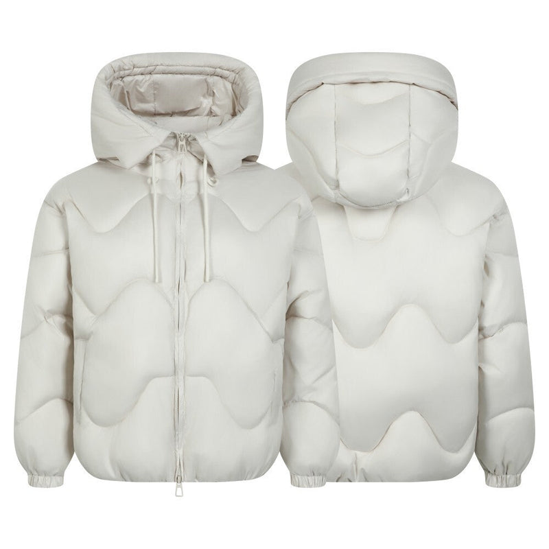 Omirad Wave-Stitch Hooded Puffer Jacket | Men's Winter Coat