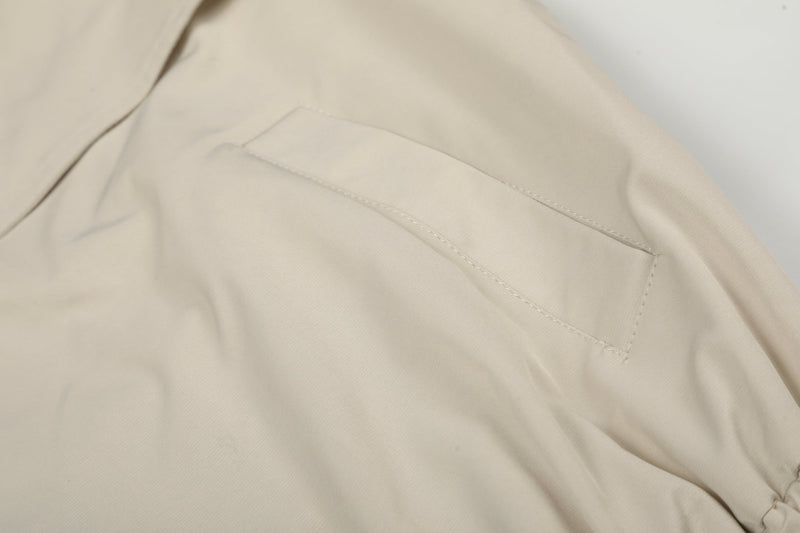 Utility Stand Collar Cropped Jacket | 100% Cotton