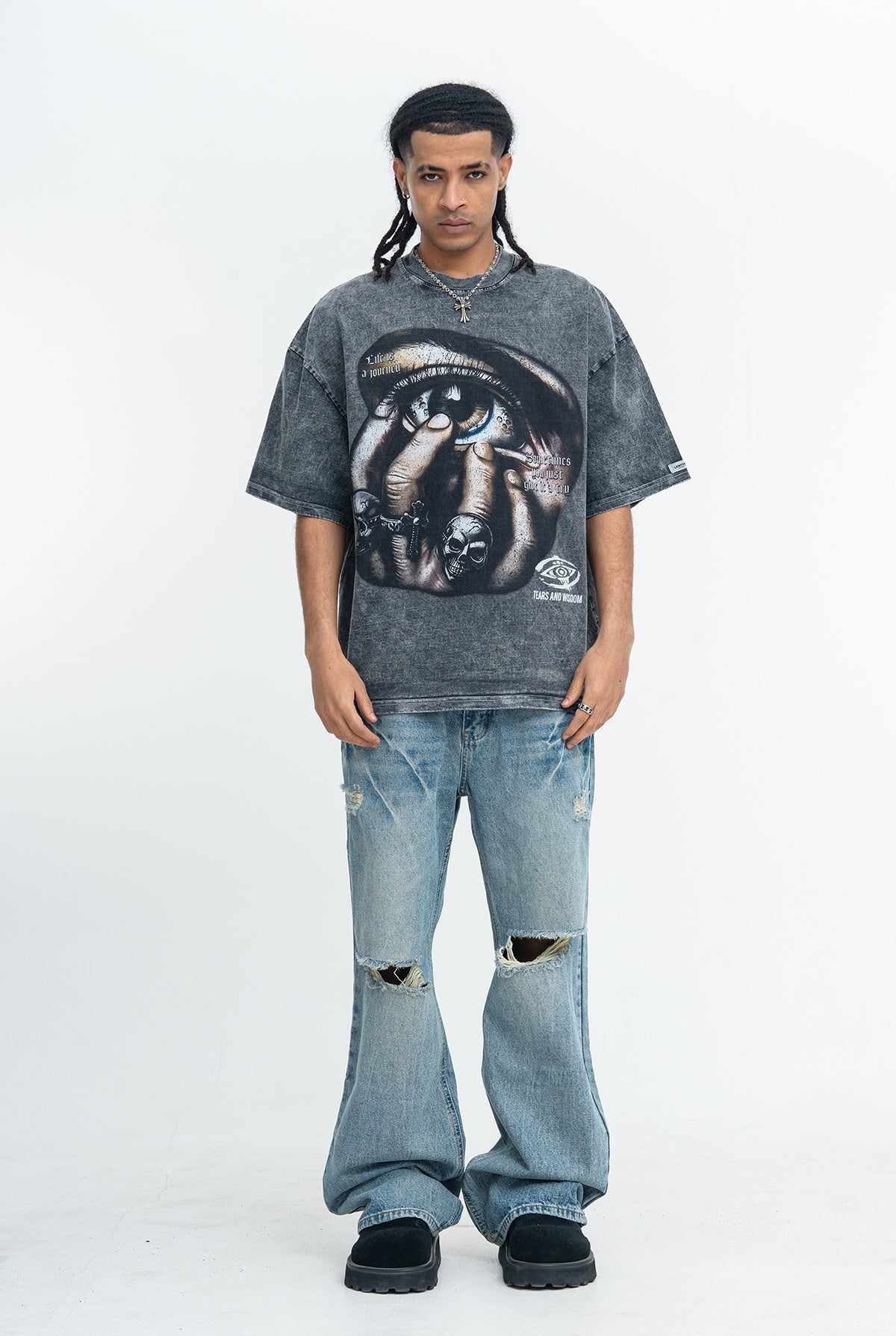Omirad Tears & Wisdom Oversized Graphic Tee | Dark Streetwear
