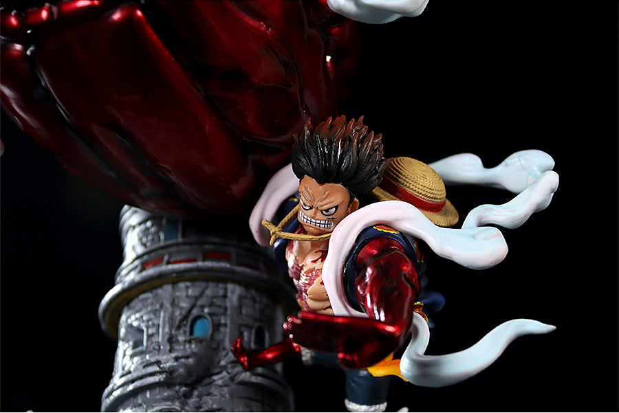 Luffy Gear 5 Action Figurine – 28cm with Fiery Attack and Dynamic Base, Limited Edition – One Piece Collectible