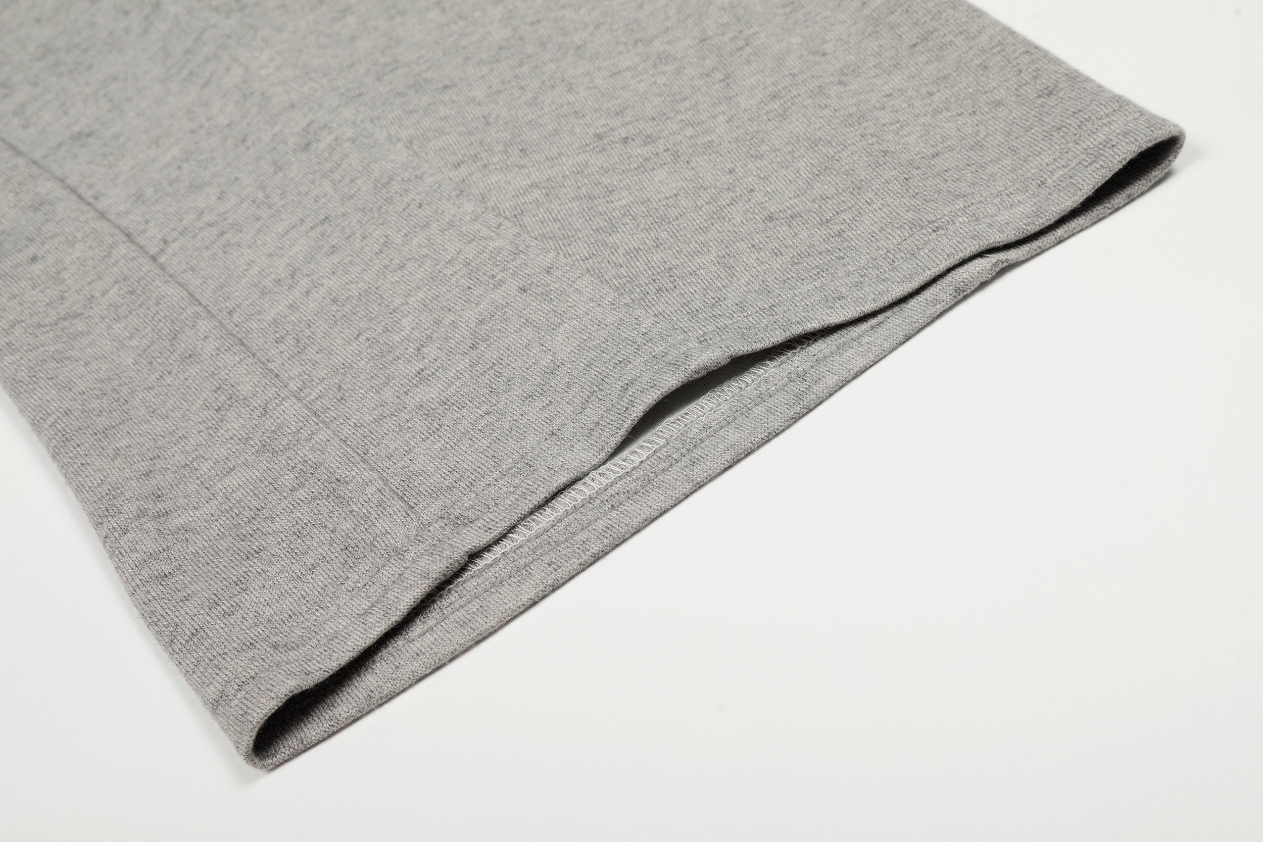 Layered Waist Wide-Leg Sweatpants | Contrast Check Panel