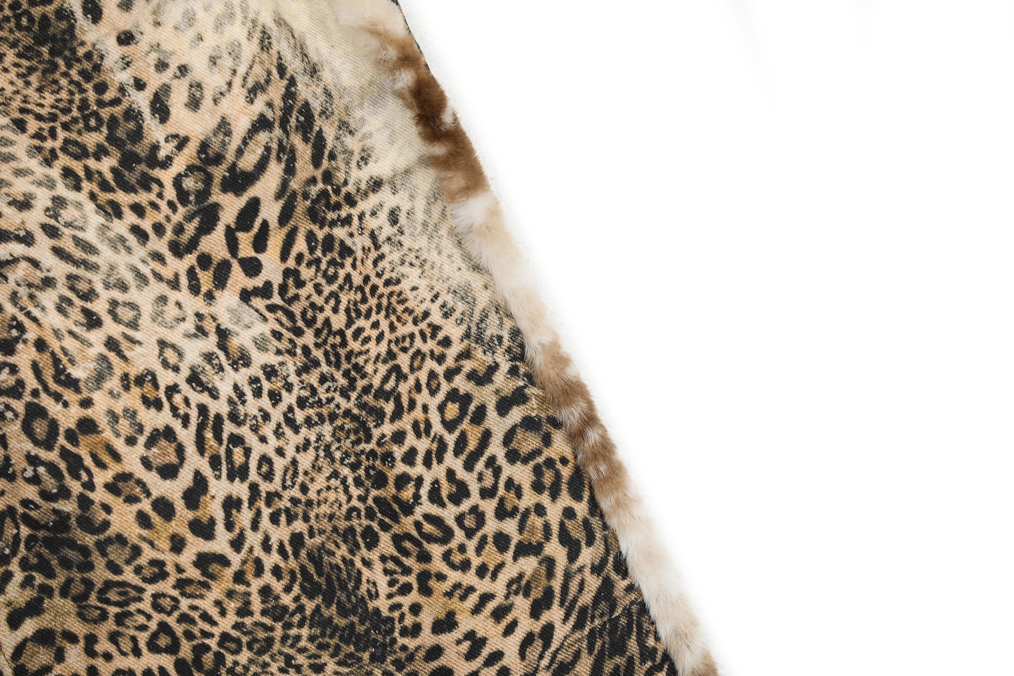 Leopard Print Fur-Trim Wide-Leg Jeans | Streetwear Statement