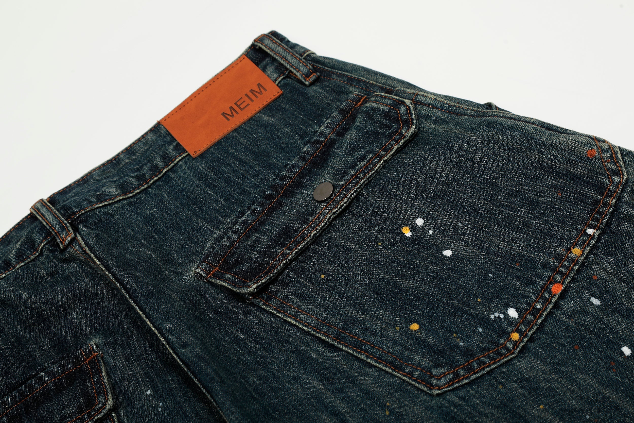 Paint-Splatter Patchwork Wide-Leg Jeans | Streetwear Denim