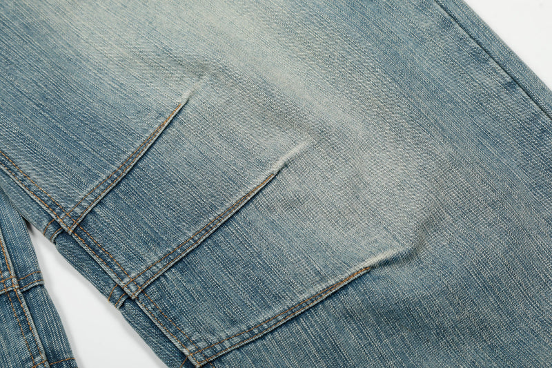 Omirad Draped Crease Wide-Leg Jeans | Oversized Denim
