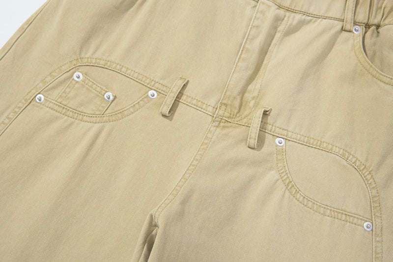 Omirad Vintage Wide-Leg Stacked Barrel Pants | 100% Cotton
