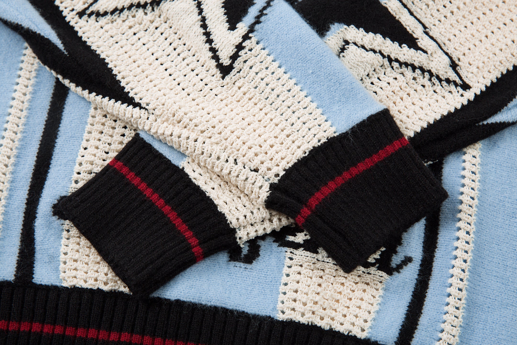 Varsity Stripe Knit Sweater | Retro Number Graphic Pullover