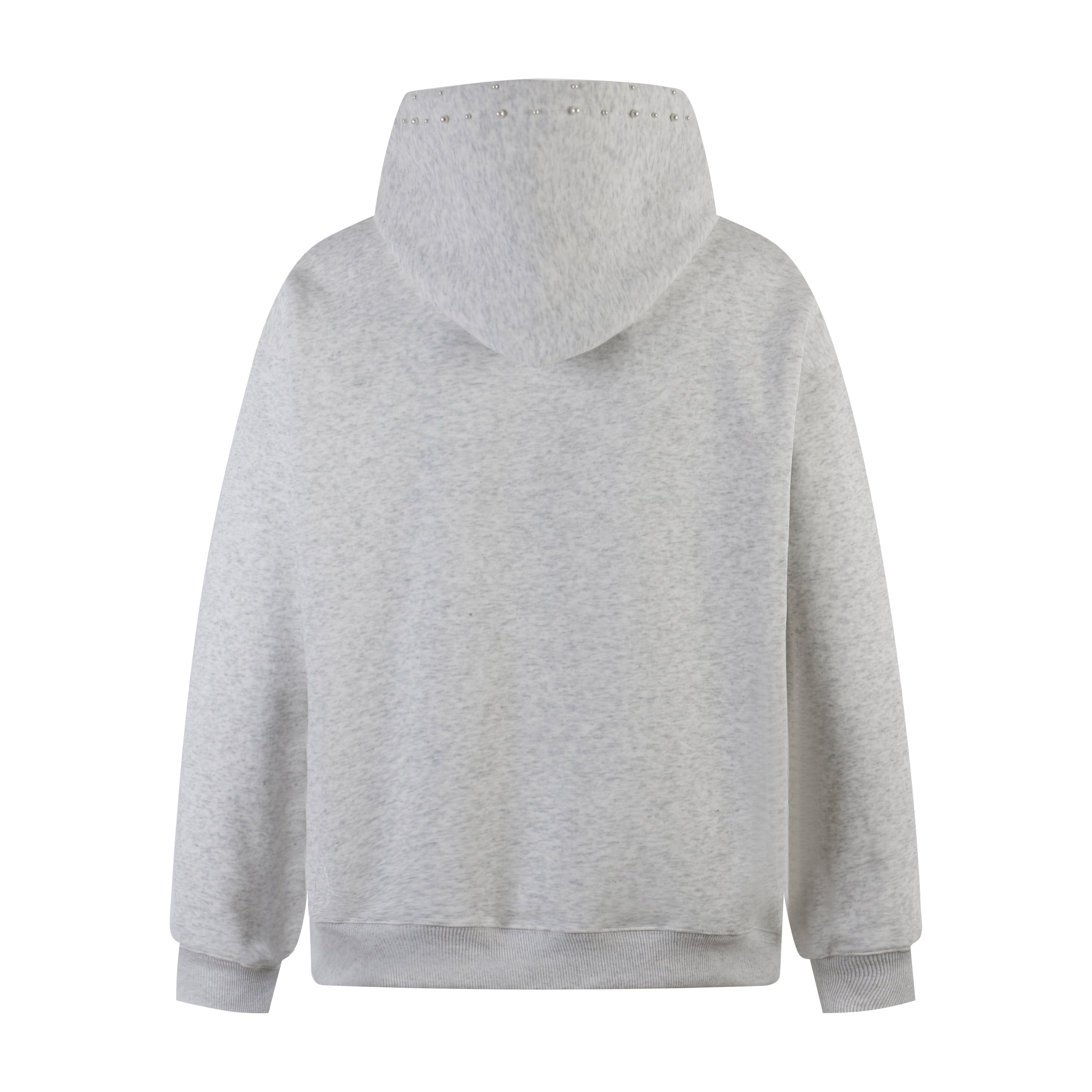 Star & Number Appliqué Pearl Stud Hoodie | Streetwear