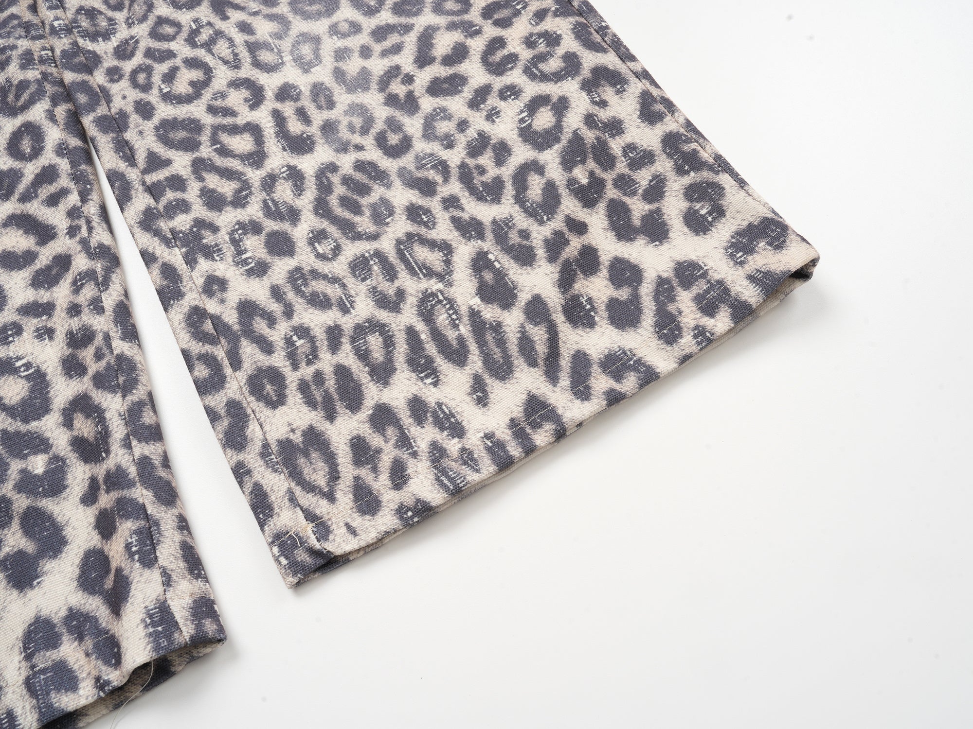 Leopard Print Patchwork Wide-Leg Pants | Y2K Streetwear