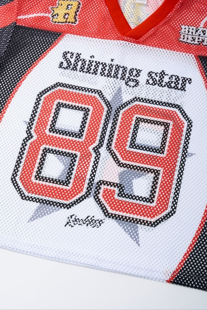 Shining Star 89 Mesh Football Jersey T-Shirt | Streetwear