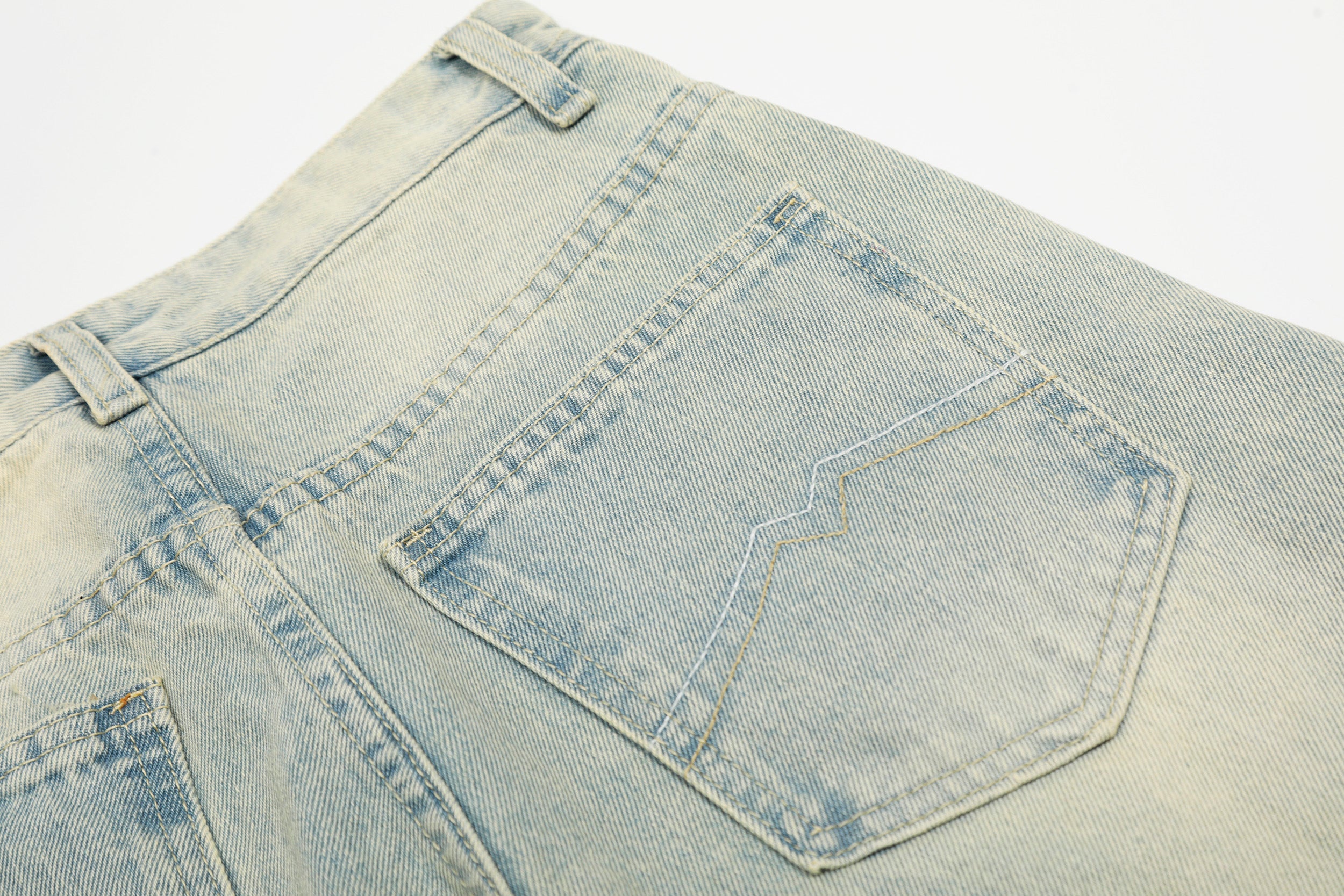 Omirad Creased-Wash Balloon Jeans | Wide Leg Denim