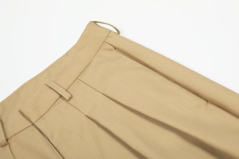 Omirad Pleated Barrel-Leg Trousers | Wide Leg Tailored Pants