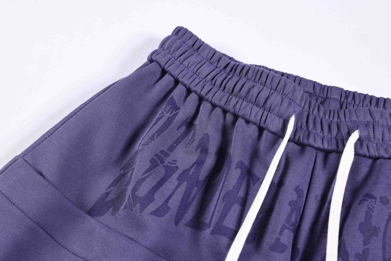 Omirad Gothic Script Wide-Leg Sweatpants | Streetwear